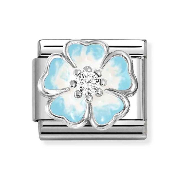 Nomination Composable Classic Blue Fade Flower Link Charm