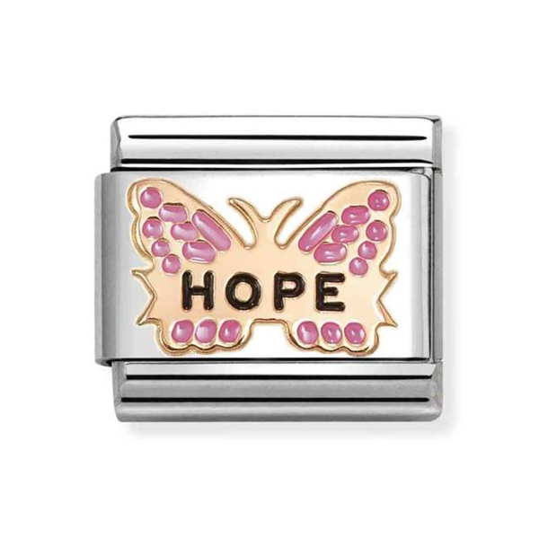 Nomination Composable Classic Fuchsia Butterfly Hope Link Charm
