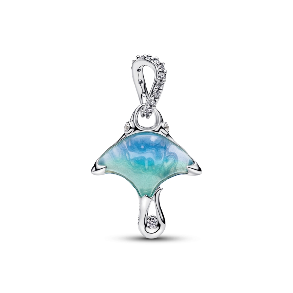 Pandora Moments Silver Manta Ray Dangle Charm
