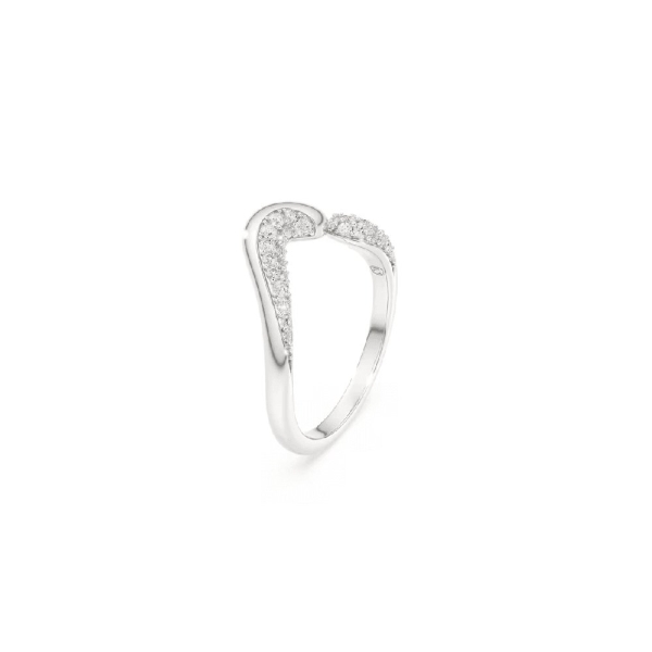 Swarovski Classica Round-Cut Sterling Silver Small Open Ring - 2