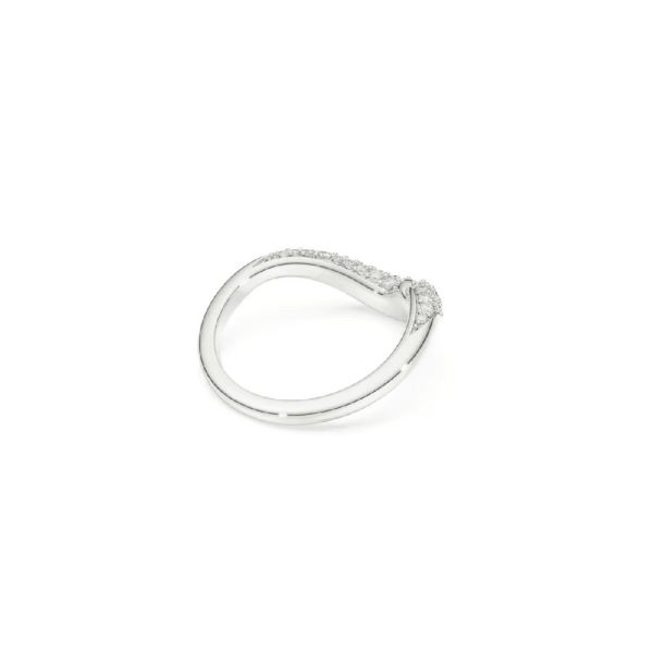 Swarovski Classica Round-Cut Sterling Silver Small Open Ring - 4