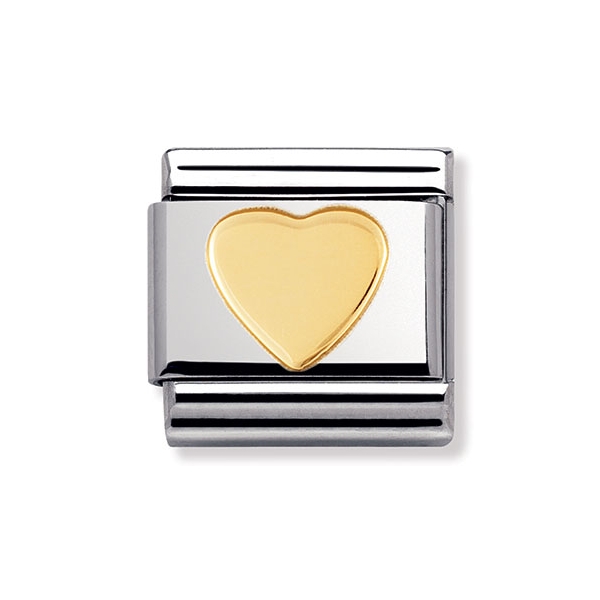 Nomination Composable Classic 18ct Gold Heart Charm