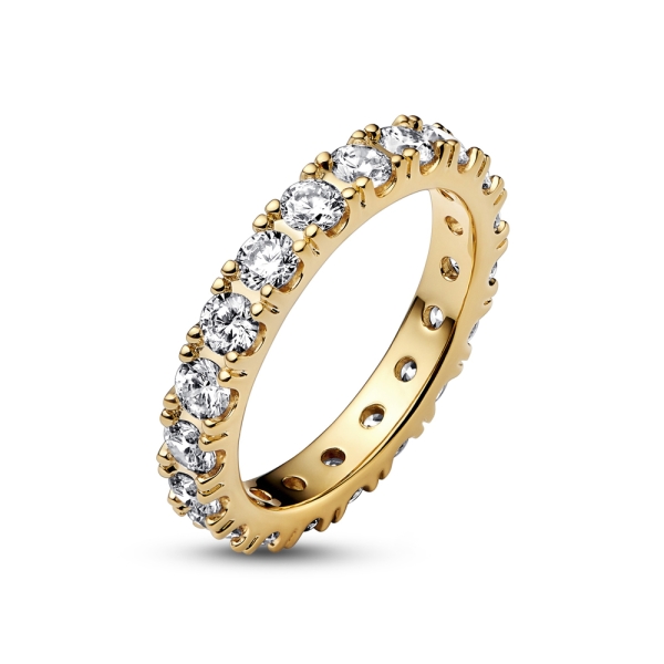 Pandora Sparkling Row 18K Gold-Plated Eternity Ring