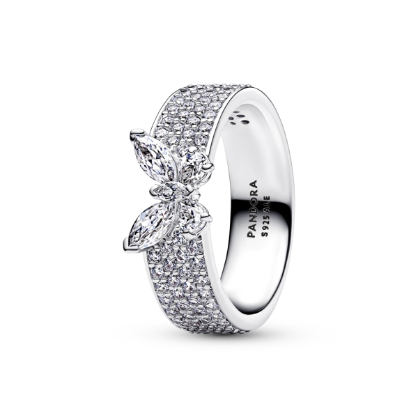 Pandora Timeless Sterling Silver Sparkling Butterfly Bold Ring