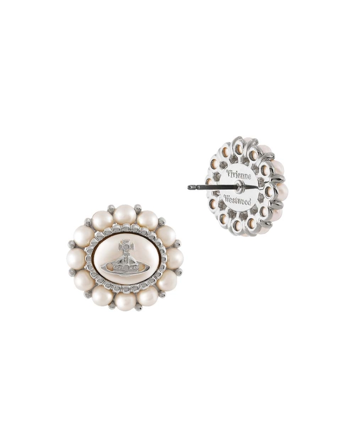Vivienne Westwood Amaya Silver-Tone Pearl Stud Earrings
