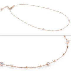 Nomination Bella Silver, Rose Gold Plated & CZ Necklace