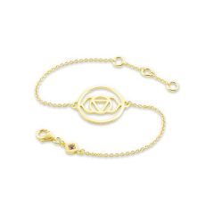 Daisy Brow Chakra Chain Yellow Gold Plated Bracelet