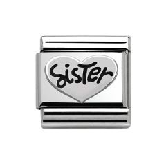 Nomination Sister Heart Composable Sterling Silver Charm
