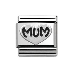 Nomination Mum Heart Composable Sterling Silver Charm