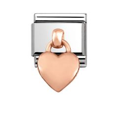 Nomination 9ct Rose Gold Composable Classic Hanging Heart Charm