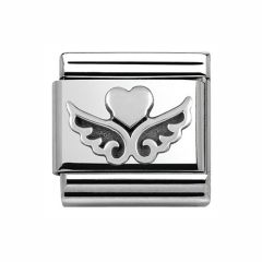 Nomination Composable Classic Oxidised Angel Wing Charm