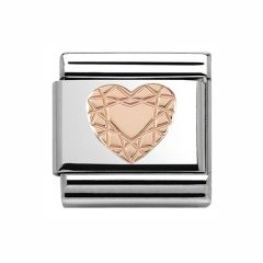 Nomination Composable Classic Rose Heart Diamond Charm
