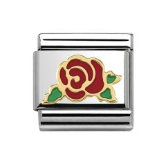 Nomination Composable Classic 18ct Red Rose Charm
