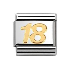 Nomination 18 Years 18ct Gold-Plated Steel Composable Classic Charm