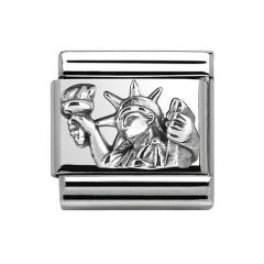 Nomination Composable Classic Oxidised Statue of Liberty Charm