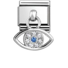 Nomination Composable Classic CZ Hanging Greek Eye Charm