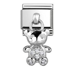 Nomination Composable Classic CZ Hanging Teddy Charm