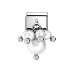 Nomination Composable Classic Silver & White Hanging Pearls Charm