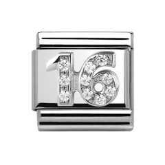Nomination 16 Years Silver, Steel & Zirconia Composable Classic Charm