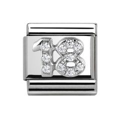 Nomination 18 Years Silver, Steel & Zirconia Composable Classic Charm