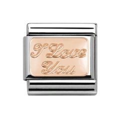 Nomination I Love You Rose-Gold Plated Composable Classic Charm