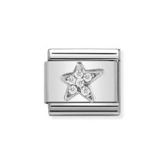 Nomination Star Silver, Steel & Zirconia Composable Classic Charm