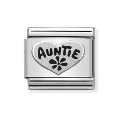 Nomination Auntie Heart Silver & Steel Composable Classic Charm