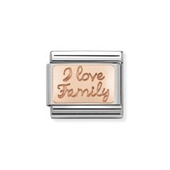 Nomination I Love Family Rose-Gold & Steel Composable Classic Charm