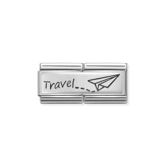 Composable Classic Steel & Silver Travel Double Link Charm