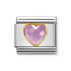 Nomination Composable Classic Multifaceted Pink Heart Charm
