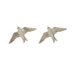 Alex Monroe Flying Swallow Sterling Silver Stud Earrings