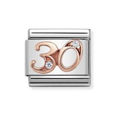 Nomination Composable Classic Steel & 9 ct Rose 30 Charm