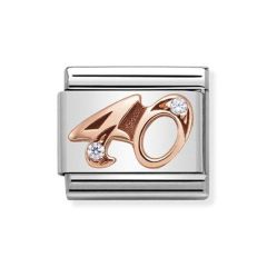 Nomination Composable Classic Steel & 9 ct Rose 40 Charm