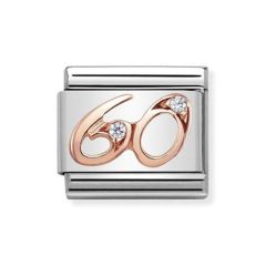 Nomination Composable Classic Steel & 9 ct Rose 60 Charm