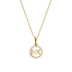 Michael Kors Gold-Plated Logo Pendant Necklace