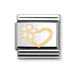 Nomination Composable Classic Heart and Flower Charm