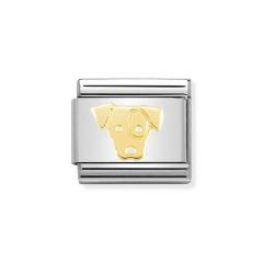 Nomination Steel & 18 ct Gold Jack Russel Charm