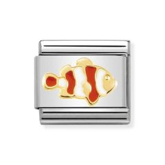 Nomination Steel & 18 ct Gold Clownfish Charm