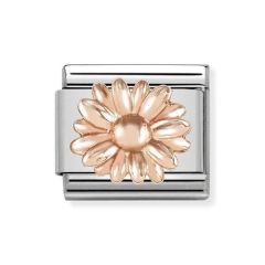 Nomination Steel & 9 ct Rose-Gold Daisy Charm