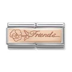 Nomination Steel & Rose-Gold Double-Link Friends Flower Charm