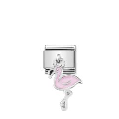 Nomination Hanging Silver & Pink Flamingo Charm