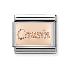 Nomination Composable Classic Link Cousin 9 ct Rose & Steel Charm