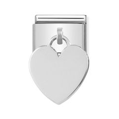 Nomination Composable Classic Hanging Heart Steel & Silver Charm