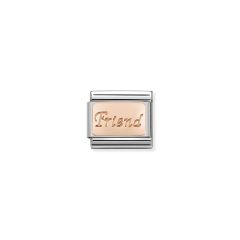 Nomination Composable Classic Steel & 9K Rose Gold Friend Charm