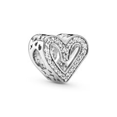 Pandora Moments Sparkling Silver Freehand Heart Charm