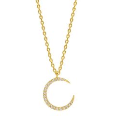 Estella Barlett White Moon Gold-Plated Necklace