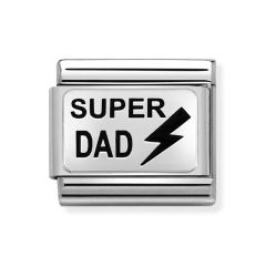 Nomination Composable Classic Super Dad Steel & Silver Charm