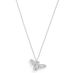 Olivia Burton Sparkle Bee Silver Necklace