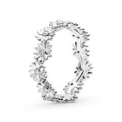 Pandora Sparkling Daisy Flower Crown Silver Ring