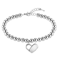 BOSS Jewellery  Beads Collection Stainless Steel Heart Bracelet